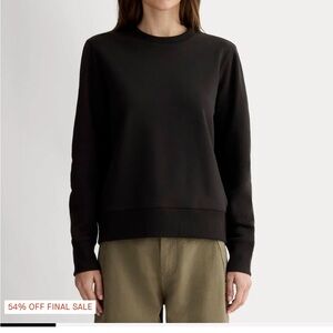 Everlane off duty terry crewneck sweatshirt, black, medium, NWT